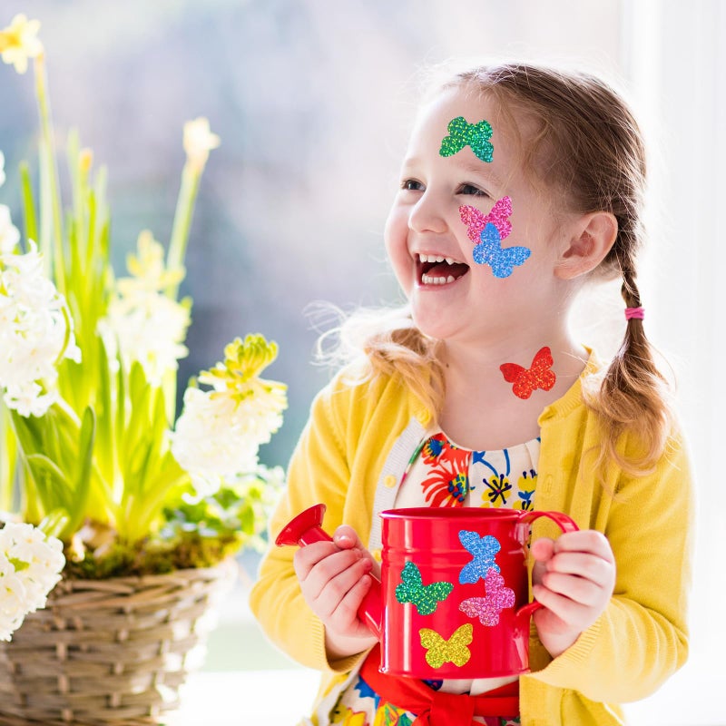 Whaline Spring Butterfly Stickers Roll Laser Butterfly Shape Seal Stickers Colorful Waterproof Self-Adhesive Decals for Envelope Journal Decor Birthday Wedding, 500 Pcs - Image 5